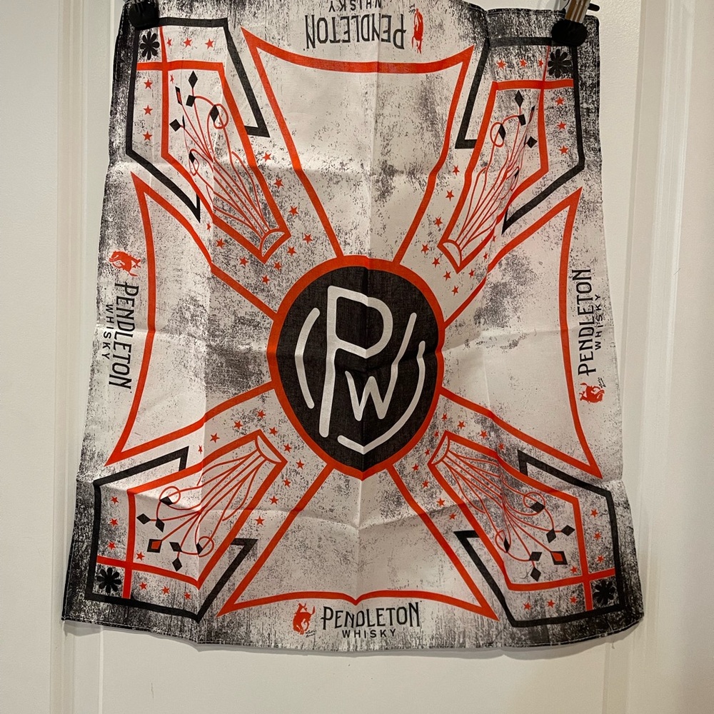 Pendleton Whiskey Black and Red Wall Tapestry